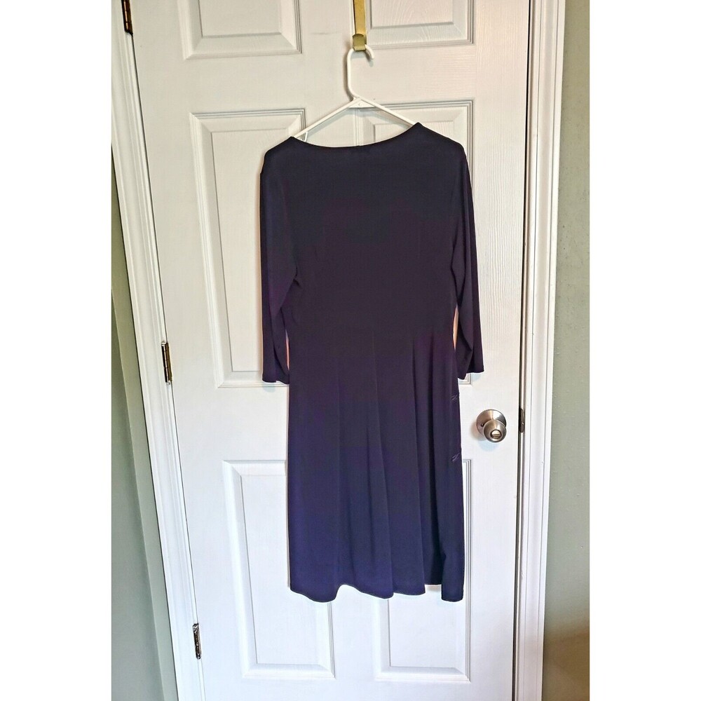 East 5th Black Dress Size L Narrow Black Ribbon Detail For Faux Wrap Look Unworn - Picture 2 of 8